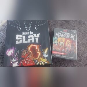 Here to Slay and Dungeon Mayhem Card Games